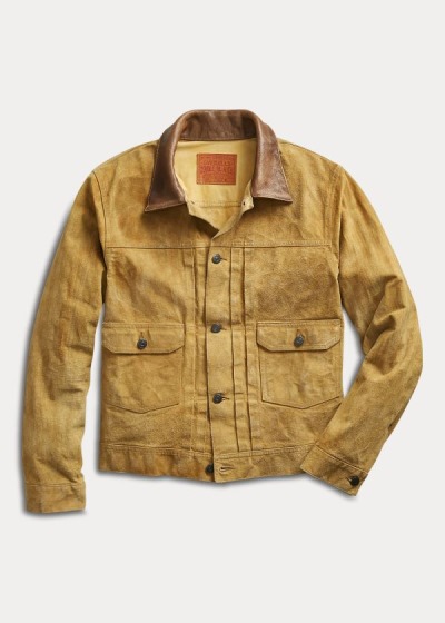 Chaquetas Ralph Lauren Hombre Marrom - Roughout Suede - UZAMS2693